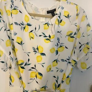 Banana Republic Lemon Print Sundress | Size 16 | NWT
